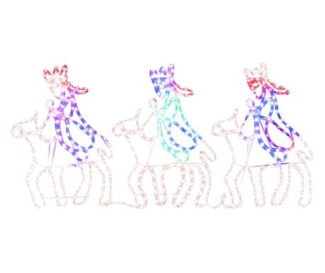 Božićne figure sveta tri kralja s 504 LED žarulje 70 x 50 cm