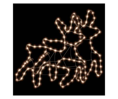 Božični severni jelen LED 2 kosa toplo bel 57x55x4,5 cm