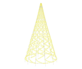 Božićno drvce na stijegu 1400 toplih bijelih LED žarulja 500 cm