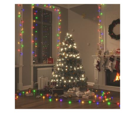 Инсталация с 1000 LED, многоцветна, 100 м, PVC