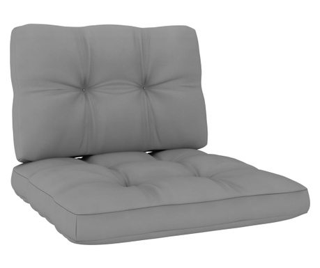 Палетни възглавници за диван, 2 бр, сиви