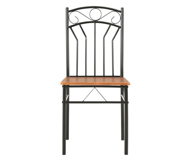 Jedilni stoli, rjavi, 6 kosov, MDF