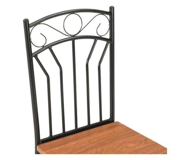 Jedilni stoli, rjavi, 6 kosov, MDF