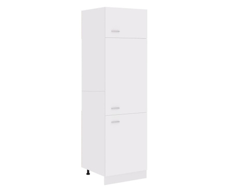 Шкаф за хладилник, бял, 60x57x207 см, ПДЧ