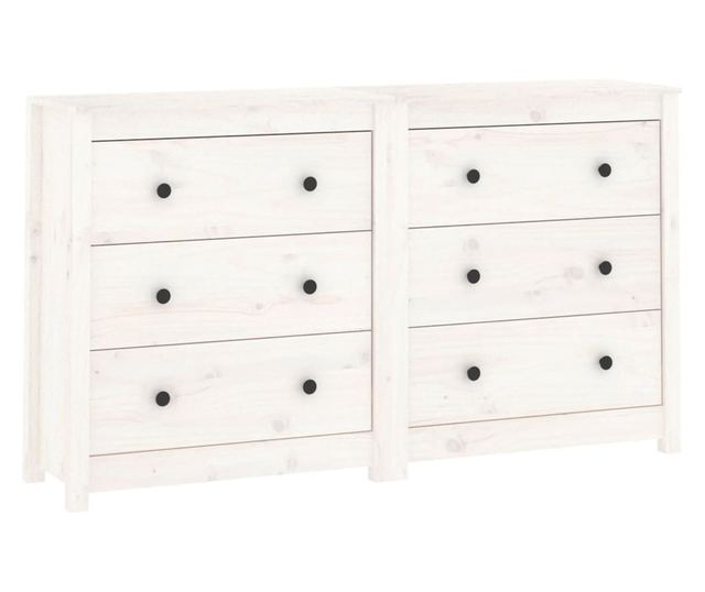 Stojalo, belo, 140x35x80 cm, masivno borovo les.