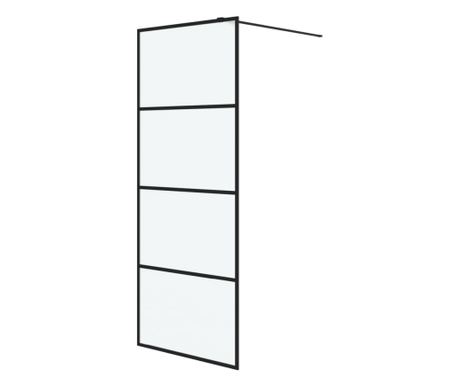 fekete ESG tejüveg zuhanyfal küszöb nélküli zuhanyhoz 80x195 cm