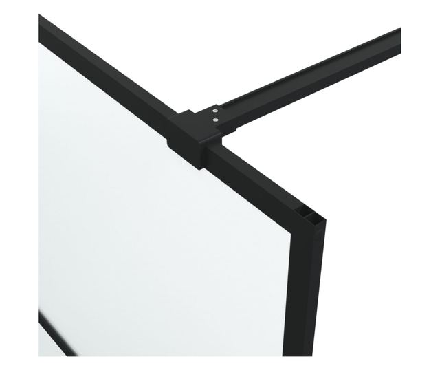 fekete ESG tejüveg zuhanyfal küszöb nélküli zuhanyhoz 80x195 cm