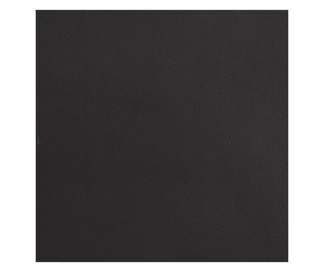 Naslanjač z oporo za noge, črn, umetno usnje