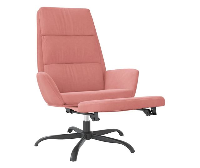 Sedežna garnitura z taburejem, roza, žamet