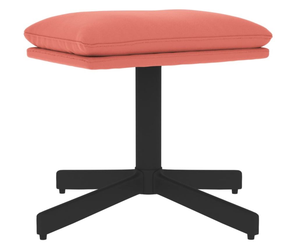 Sedežna garnitura z taburejem, roza, žamet - 5