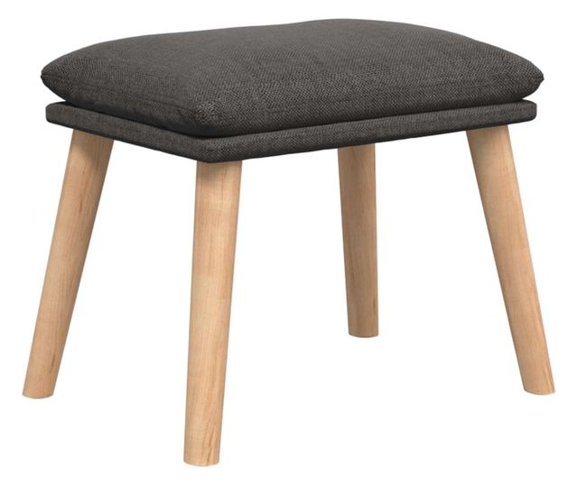 Sedežna garnitura za sprostitev s taburejem, svetlo siva, tekstil