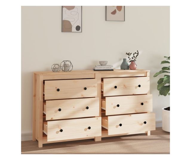 Stojalo, 140x35x80 cm, masivno borovo leso