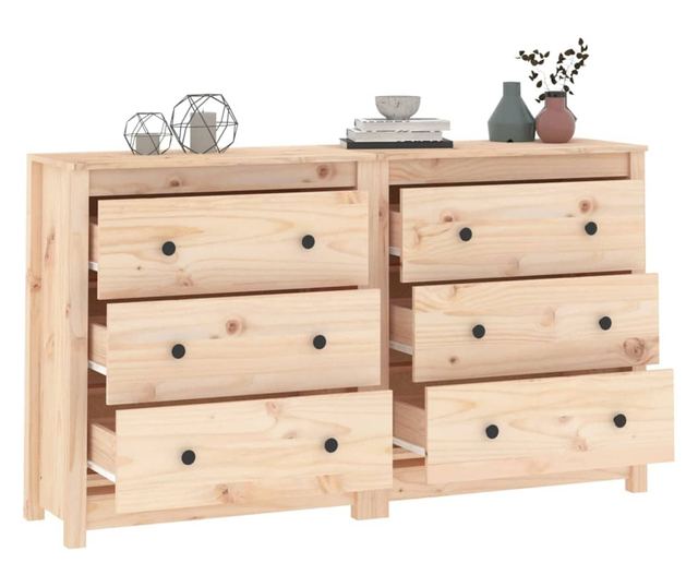 Stojalo, 140x35x80 cm, masivno borovo leso