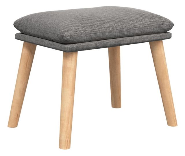 Sedežna garnitura za sprostitev s taburejem, svetlo siva, tekstil