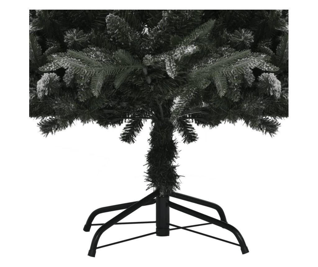 Umjetno božićno drvce sa snijegom, zeleno, 150 cm, PVC & PE - 5