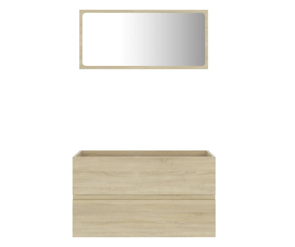 Комплект mobilier много, 2 piese, stejar Sonoma, PAL - 4