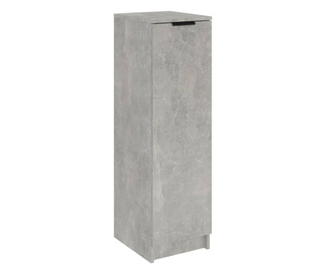 Шкаф за баня, бетонно сив, 30x35x100 см, инженерно дърво