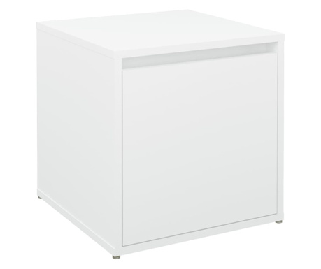 Úložný box se zásuvkou bílý 40,5 x 40 x 40 cm kompozitní dřevo