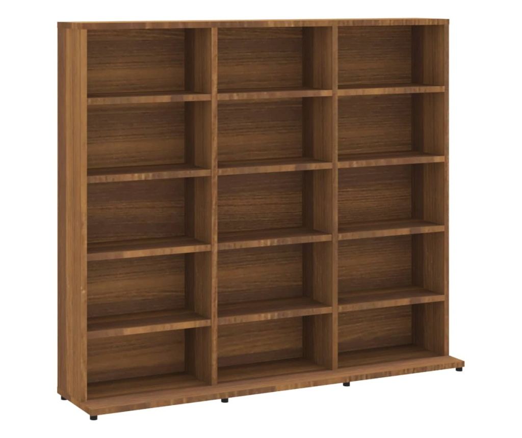 CD omarica, rjav hrast, 102x23x89,5 cm, Inženirski les - 2