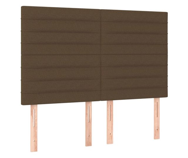 Боксспринг легло с матрак, тъмнокафяво, 140x200 см, текстил