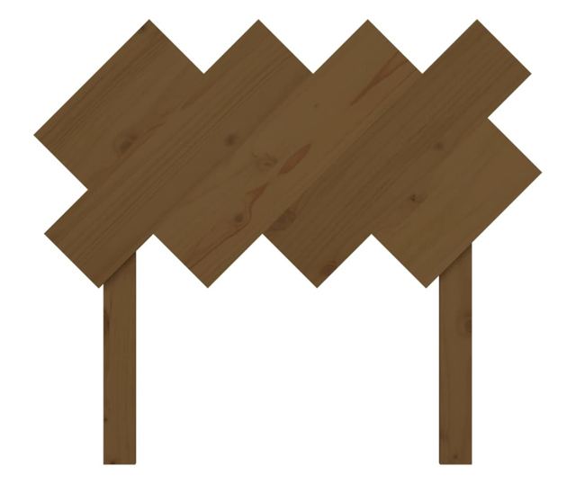 Горна табла за легло, медено кафява, 92x3x81 см, бор масив