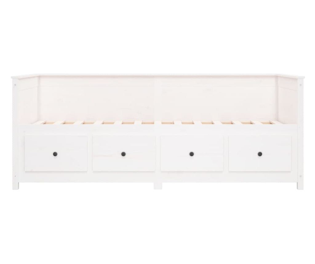 Daybed, λευκό, 80x200 εκ., μασίφ ξύλο πεύκου - 10