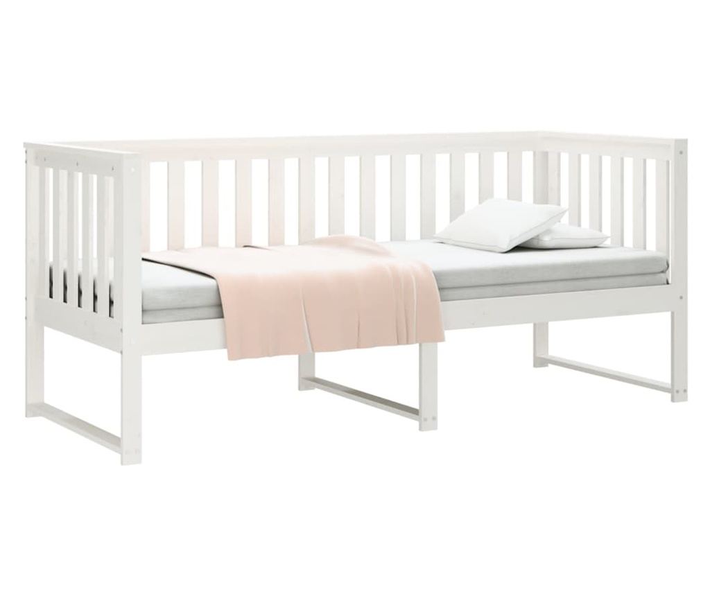 Day bed, white, 80x200 cm, solid pine wood - 3