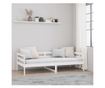 Day bed, λευκό, 90x190 cm, μασίφ ξύλο πεύκου thumbnail 4