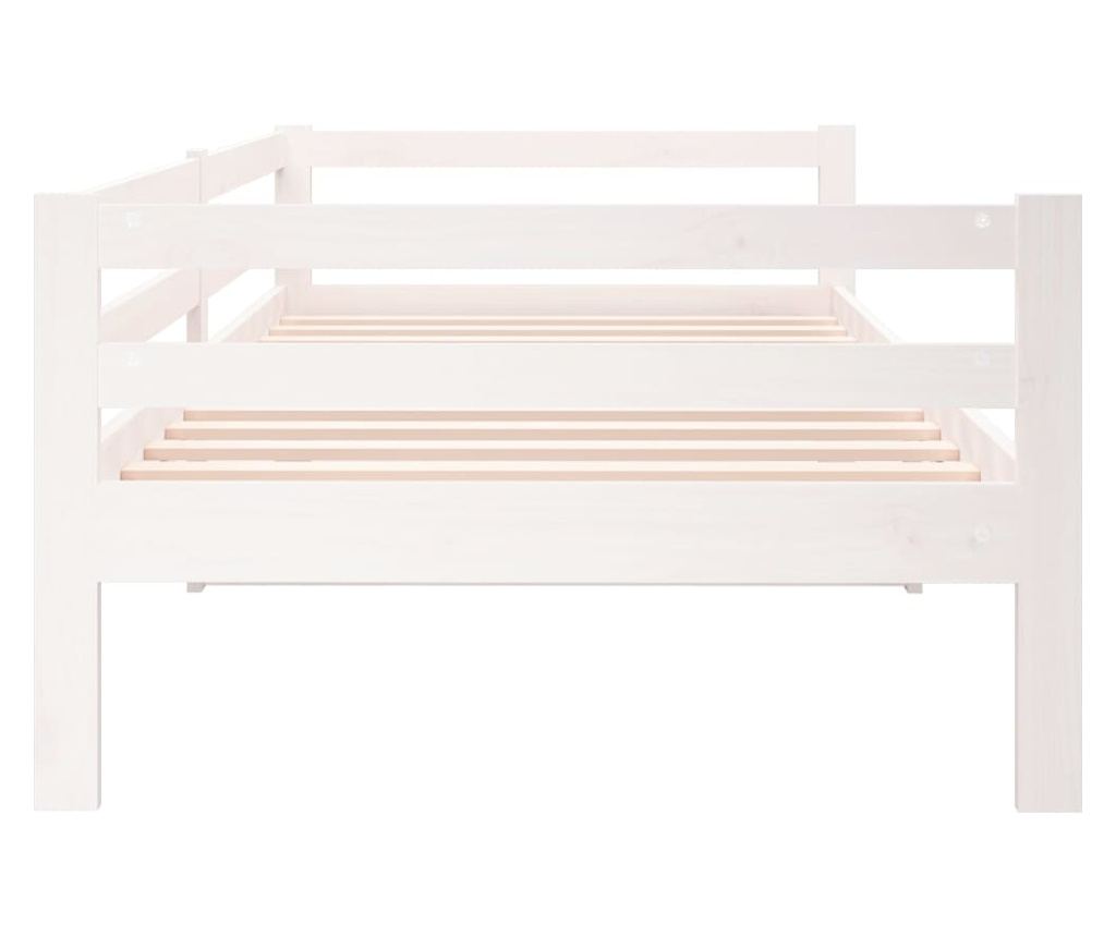 Day bed, λευκό, 90x190 cm, μασίφ ξύλο πεύκου - 9
