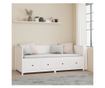 Daybed, λευκό, 80x200 εκ., μασίφ ξύλο πεύκου thumbnail 4