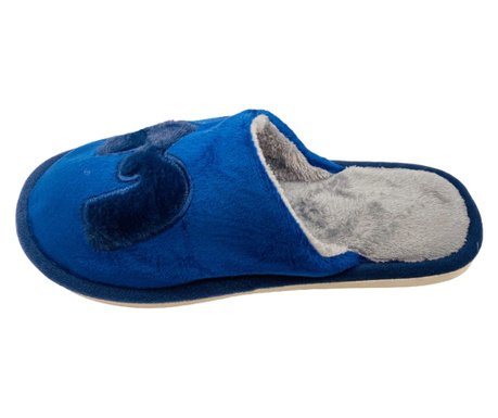Papuci de casa pentru pentru bărbați, albaștri, mărime 42-43, imprimeu M, 28 centimetri
