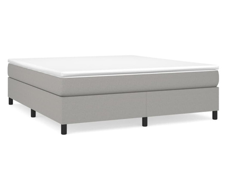 Box spring posteljni okvir svetlo siv 180x200 cm blago