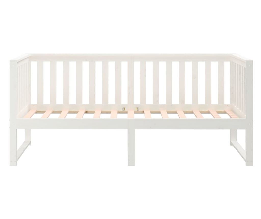 Day bed, white, 80x200 cm, solid pine wood - 8