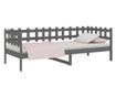 Daybed, Γκρι, 90x200 εκ., Μασίφ Ξύλο Πεύκου thumbnail 3