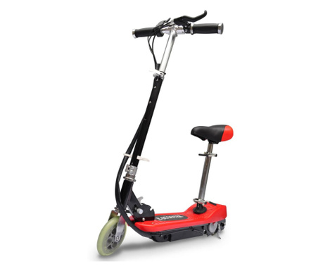 Електрически скутер със седалка, 120 W, червен