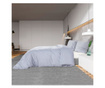 Set posteljine za poplun sivi 135 x 200 cm pamučni