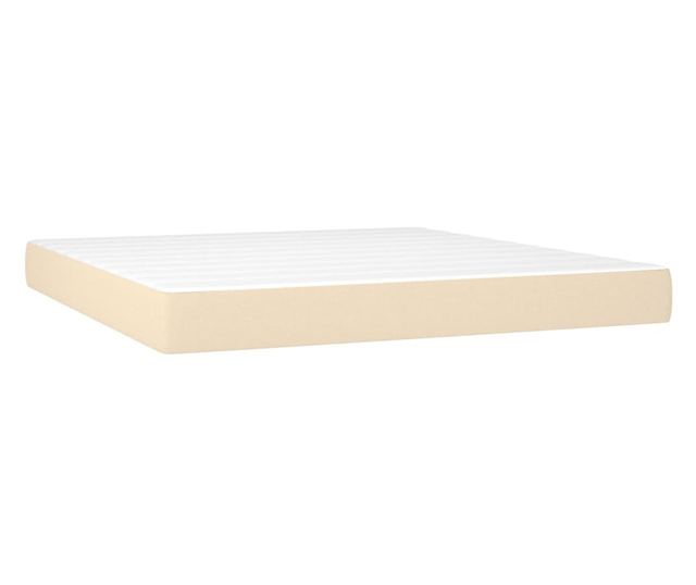 Боксспринг легло с матрак, крем, 160x200 см, текстил