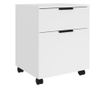 Fișet mobil cu roți, alb, 45x38x54 cm, lemn prelucrat