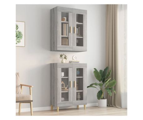 Zidni viseći ormar, sivi sonoma, 69,5x34x90 cm