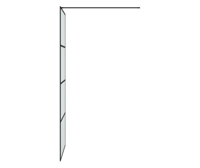 fekete ESG tejüveg zuhanyfal küszöb nélküli zuhanyhoz 80x195 cm