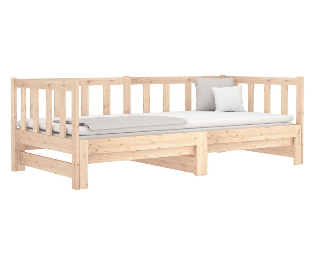 Izvlačni krevet na razvlačenje 2x(80x200) cm od masivne borovine - 6