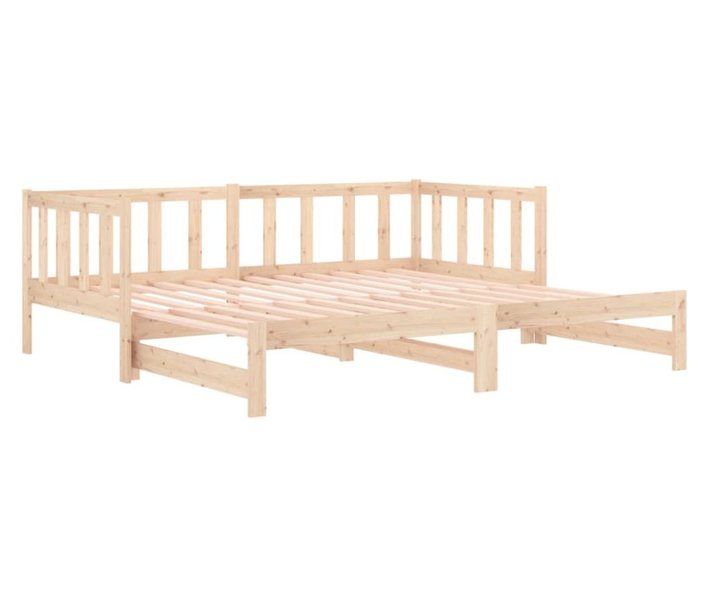 Izvlačni krevet na razvlačenje 2x(80x200) cm od masivne borovine - 7
