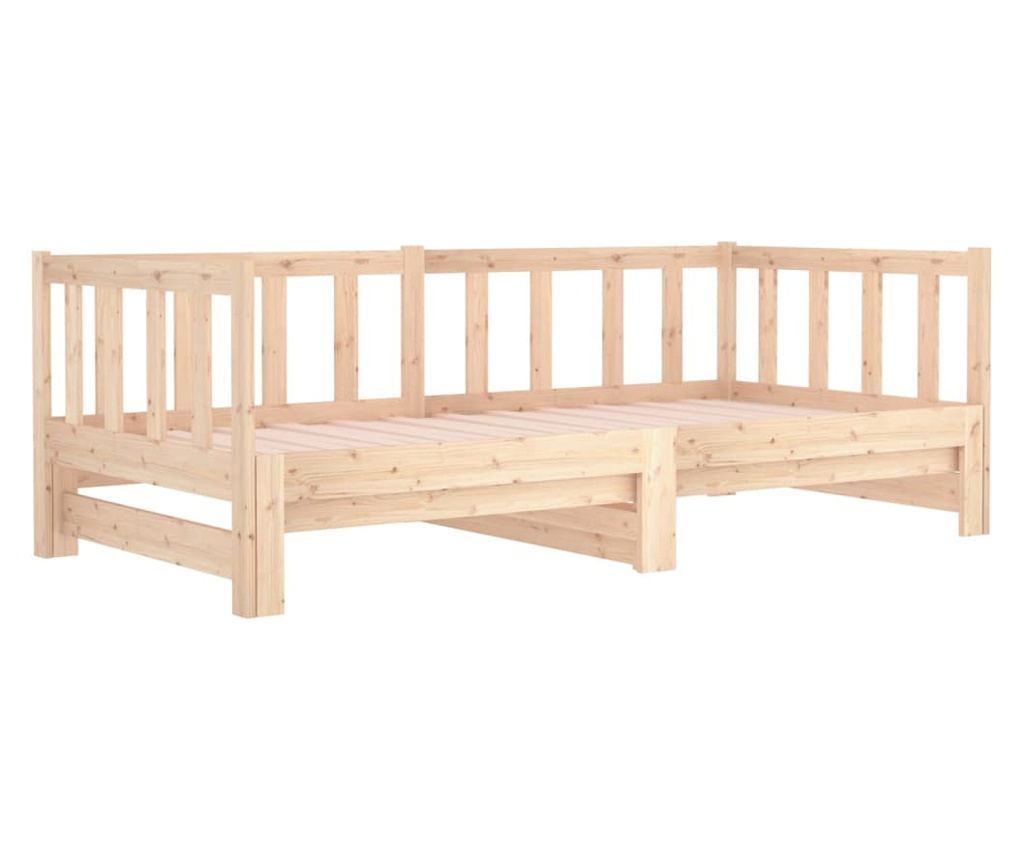 Izvlačni krevet na razvlačenje 2x(80x200) cm od masivne borovine - 8