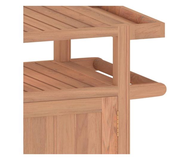 Бар количка 70x50x90 см тиково дърво масив