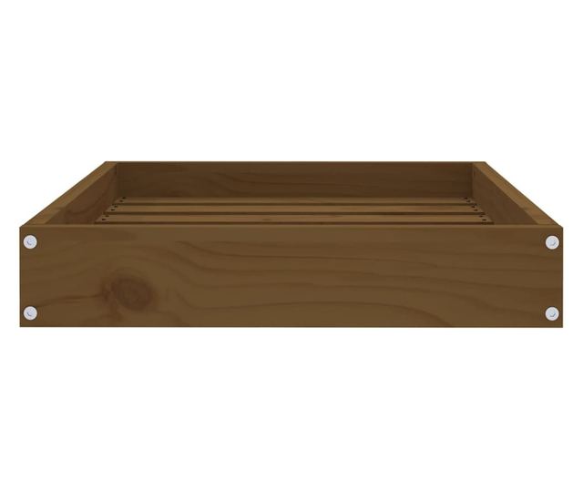 Кучешко легло, медено кафяво, 61,5x49x9 см, бор масив