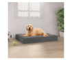 Кучешко легло, сиво, 71,5x54x9 см, борова дървесина масив