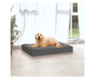 Кучешко легло, сиво, 71,5x54x9 см, борова дървесина масив