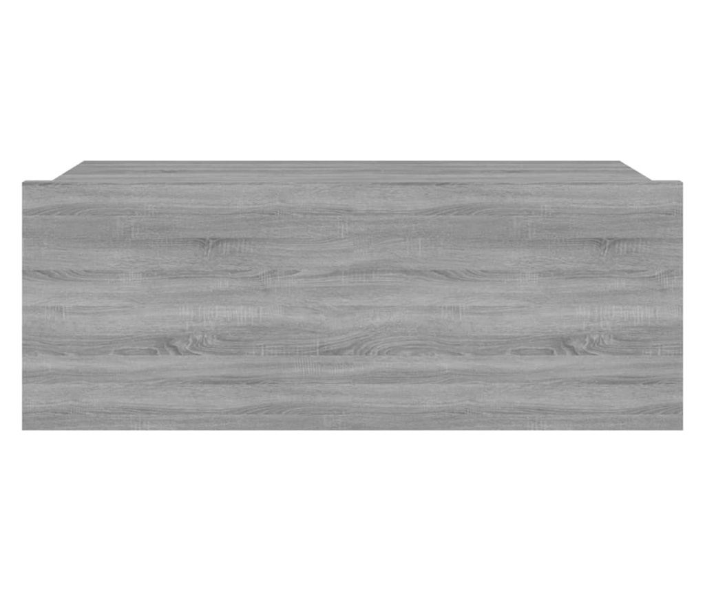 Επιπλέοντο Νυχτερινό Σκαμπό, Sonoma Gray, 40x30x15 εκ., Επεξεργασμένο Ξύλο - 6