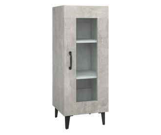 betonszürke szerelt fa tálalószekrény 34,5 x 34 x 90 cm
