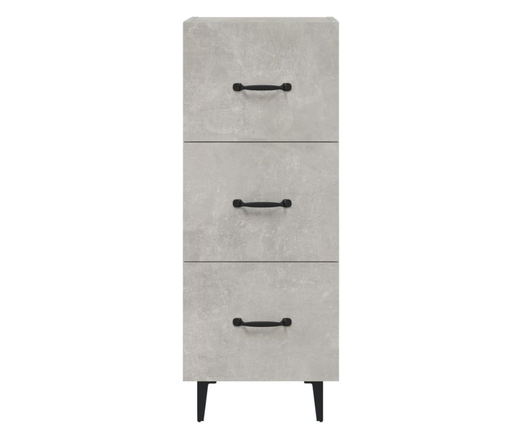 betonszürke szerelt fa tálalószekrény 34,5 x 34 x 90 cm - 9